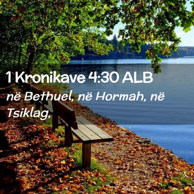Picture 02 - 1 Kronikave 4:30 ALB - në Bethuel, në Hormah, në - Bible Verse Picture