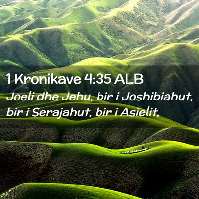 Picture 02 - 1 Kronikave 4:35 ALB - Joeli dhe Jehu, bir i Joshibiahut, bir i - Bible Verse Picture