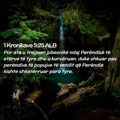 Picture 02 - 1 Kronikave 5:25 ALB - Por ata u treguan jobesnikë ndaj Perëndisë të - Bible Verse Picture