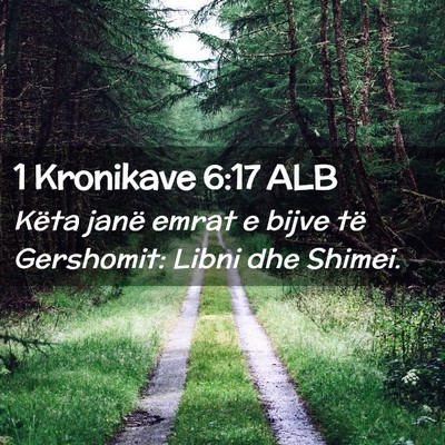 Picture 02 - 1 Kronikave 6:17 ALB - Këta janë emrat e bijve të Gershomit: Libni - Bible Verse Picture