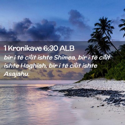 Picture 02 - 1 Kronikave 6:30 ALB - bir i të cilit ishte Shimea, bir i të cilit - Bible Verse Picture