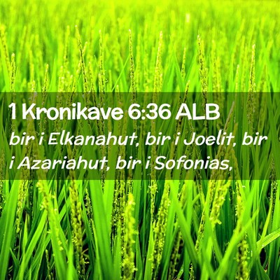 Picture 02 - 1 Kronikave 6:36 ALB - bir i Elkanahut, bir i Joelit, bir i Azariahut, - Bible Verse Picture