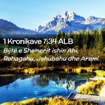 Picture 02 - 1 Kronikave 7:34 ALB - Bijtë e Shemerit ishin Ahi, Rohagahu, Jehubahu - Bible Verse Picture
