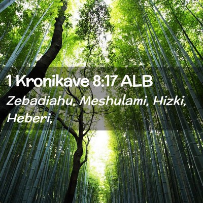 Picture 02 - 1 Kronikave 8:17 ALB - Zebadiahu, Meshulami, Hizki, - Bible Verse Picture