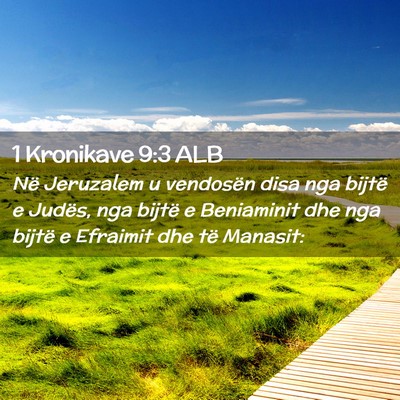 Picture 02 - 1 Kronikave 9:3 ALB - Në Jeruzalem u vendosën disa nga bijtë e - Bible Verse Picture