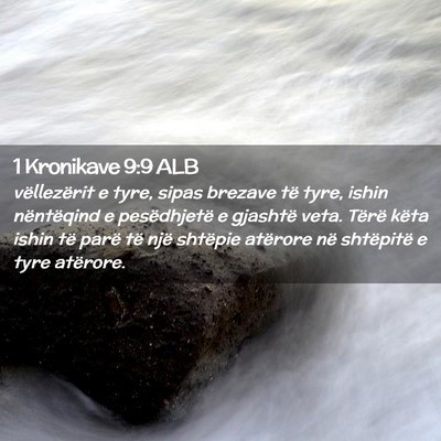 Picture 02 - 1 Kronikave 9:9 ALB - vëllezërit e tyre, sipas brezave të tyre, - Bible Verse Picture