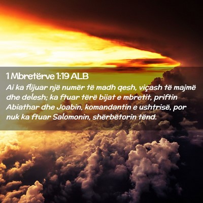 Picture 02 - 1 Mbretërve 1:19 ALB - Ai ka flijuar një numër të madh qesh, viçash - Bible Verse Picture