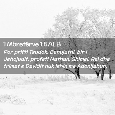 Picture 02 - 1 Mbretërve 1:8 ALB - Por prifti Tsadok, Benajathi, bir i Jehojadit, - Bible Verse Picture