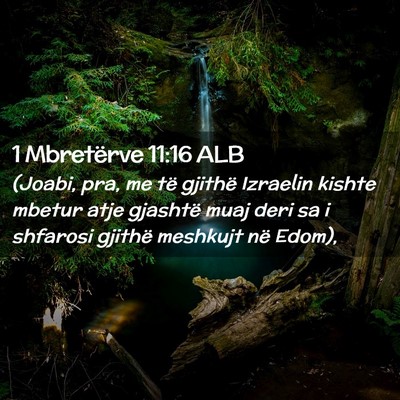 Picture 02 - 1 Mbretërve 11:16 ALB - (Joabi, pra, me të gjithë Izraelin kishte - Bible Verse Picture