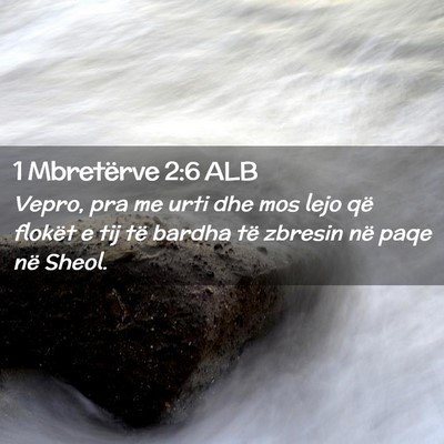 Picture 02 - 1 Mbretërve 2:6 ALB - Vepro, pra me urti dhe mos lejo që flokët e tij - Bible Verse Picture