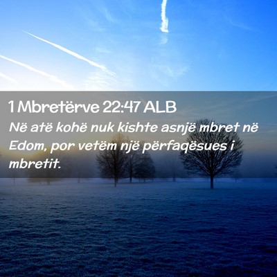 Picture 02 - 1 Mbretërve 22:47 ALB - Në atë kohë nuk kishte asnjë mbret në Edom, - Bible Verse Picture