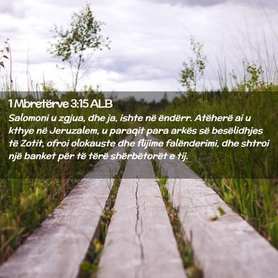 Picture 02 - 1 Mbretërve 3:15 ALB - Salomoni u zgjua, dhe ja, ishte në ëndërr. - Bible Verse Picture