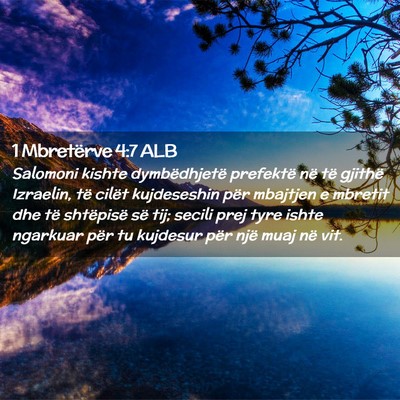 Picture 02 - 1 Mbretërve 4:7 ALB - Salomoni kishte dymbëdhjetë prefektë në të - Bible Verse Picture