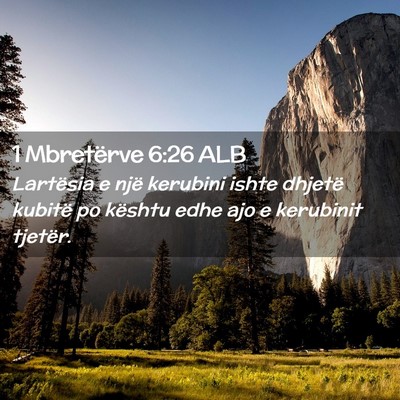 Picture 02 - 1 Mbretërve 6:26 ALB - Lartësia e një kerubini ishte dhjetë kubitë - Bible Verse Picture