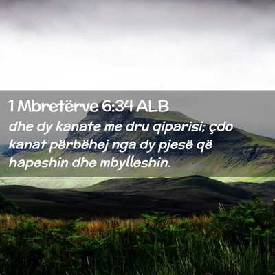 Picture 02 - 1 Mbretërve 6:34 ALB - dhe dy kanate me dru qiparisi; çdo kanat - Bible Verse Picture