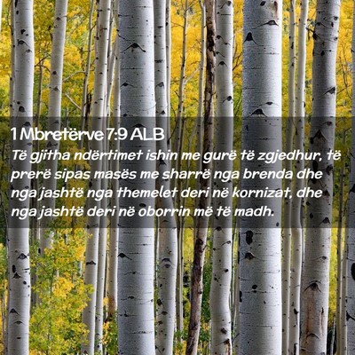 Picture 02 - 1 Mbretërve 7:9 ALB - Të gjitha ndërtimet ishin me gurë të - Bible Verse Picture