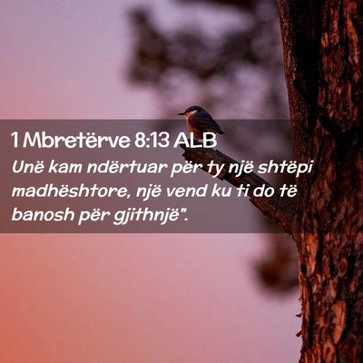 Picture 02 - 1 Mbretërve 8:13 ALB - Unë kam ndërtuar për ty një shtëpi - Bible Verse Picture