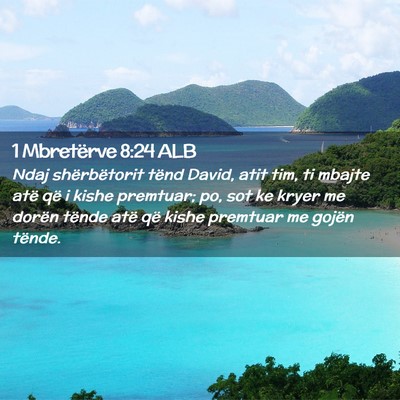 Picture 02 - 1 Mbretërve 8:24 ALB - Ndaj shërbëtorit tënd David, atit tim, ti - Bible Verse Picture