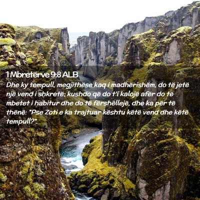 Picture 02 - 1 Mbretërve 9:8 ALB - Dhe ky tempull, megjithëse kaq i madhërishëm, - Bible Verse Picture