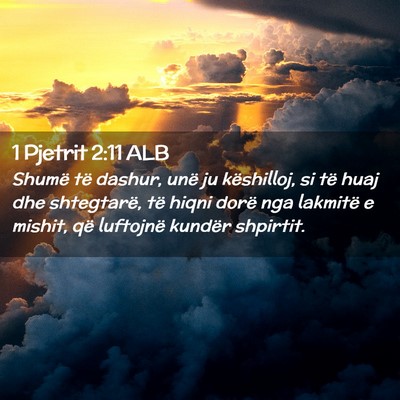 Picture 02 - 1 Pjetrit 2:11 ALB - Shumë të dashur, unë ju këshilloj, si të - Bible Verse Picture