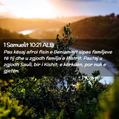 Picture 02 - 1 Samuelit 10:21 ALB - Pas kësaj afroi fisin e Beniaminit sipas - Bible Verse Picture