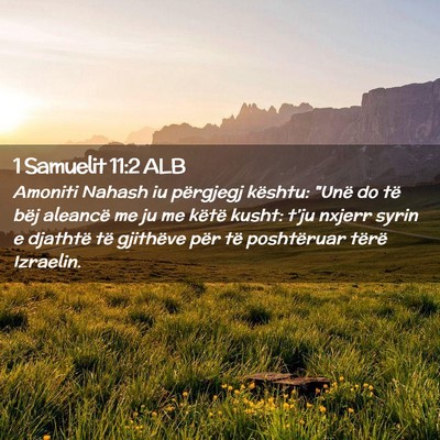 Picture 02 - 1 Samuelit 11:2 ALB - Amoniti Nahash iu përgjegj kështu: 