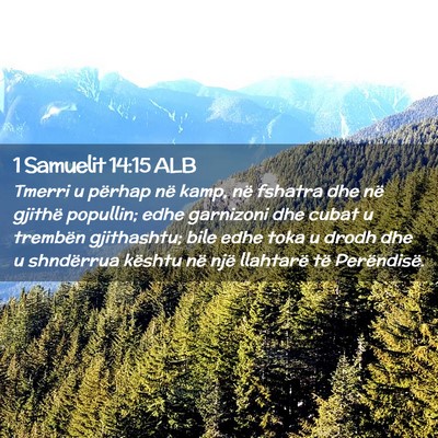 Picture 02 - 1 Samuelit 14:15 ALB - Tmerri u përhap në kamp, në fshatra dhe në - Bible Verse Picture