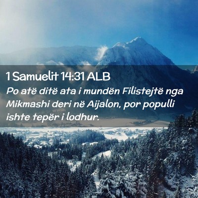 Picture 02 - 1 Samuelit 14:31 ALB - Po atë ditë ata i mundën Filistejtë nga - Bible Verse Picture