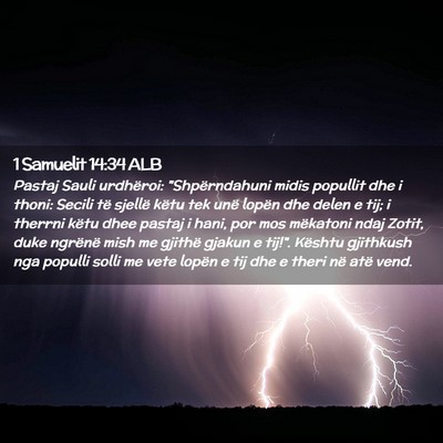 Picture 02 - 1 Samuelit 14:34 ALB - Pastaj Sauli urdhëroi: 