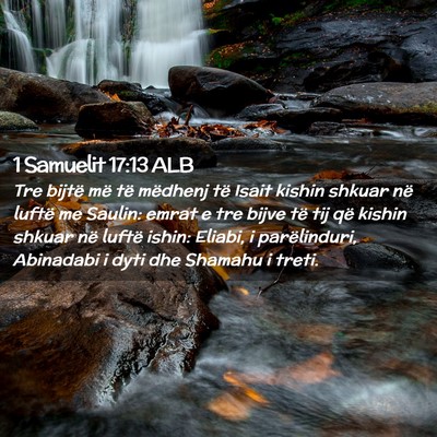Picture 02 - 1 Samuelit 17:13 ALB - Tre bijtë më të mëdhenj të Isait kishin - Bible Verse Picture