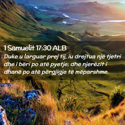Picture 02 - 1 Samuelit 17:30 ALB - Duke u larguar prej tij, iu drejtua një tjetri - Bible Verse Picture