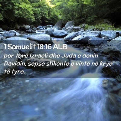 Picture 02 - 1 Samuelit 18:16 ALB - por tërë Izraeli dhe Juda e donin Davidin, - Bible Verse Picture
