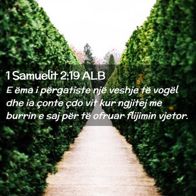 Picture 02 - 1 Samuelit 2:19 ALB - E ëma i përgatiste një veshje të vogël dhe - Bible Verse Picture