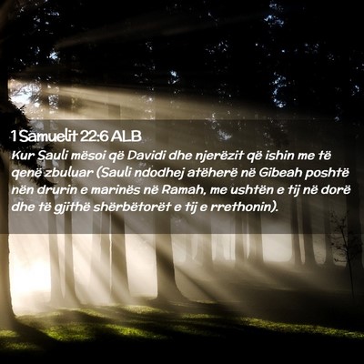 Picture 02 - 1 Samuelit 22:6 ALB - Kur Sauli mësoi që Davidi dhe njerëzit që - Bible Verse Picture
