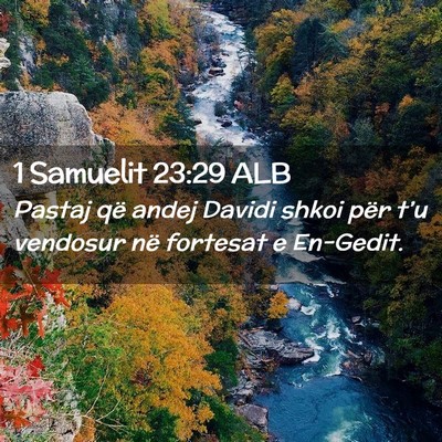 Picture 02 - 1 Samuelit 23:29 ALB - Pastaj që andej Davidi shkoi për t’u vendosur - Bible Verse Picture