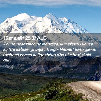 Picture 02 - 1 Samuelit 25:37 ALB - Por të nesërmen në mëngjes, kur efekti i - Bible Verse Picture