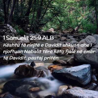 Picture 02 - 1 Samuelit 25:9 ALB - Kështu të rinjtë e Davidit shkuan dhe i - Bible Verse Picture