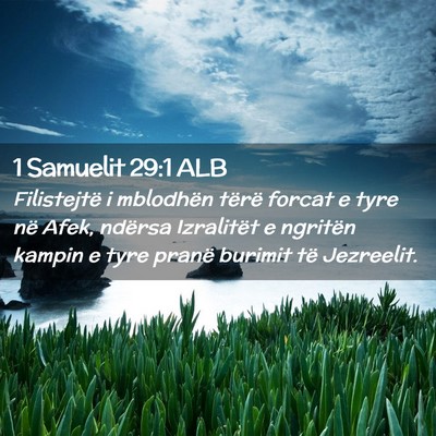 Picture 02 - 1 Samuelit 29:1 ALB - Filistejtë i mblodhën tërë forcat e tyre në - Bible Verse Picture