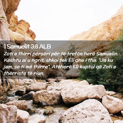 Picture 02 - 1 Samuelit 3:8 ALB - Zoti e thirri përsëri për të tretën herë - Bible Verse Picture