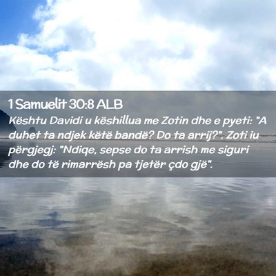 Picture 02 - 1 Samuelit 30:8 ALB - Kështu Davidi u këshillua me Zotin dhe e pyeti: - Bible Verse Picture