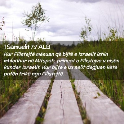 Picture 02 - 1 Samuelit 7:7 ALB - Kur Filistejtë mësuan që bijtë e Izraelit - Bible Verse Picture