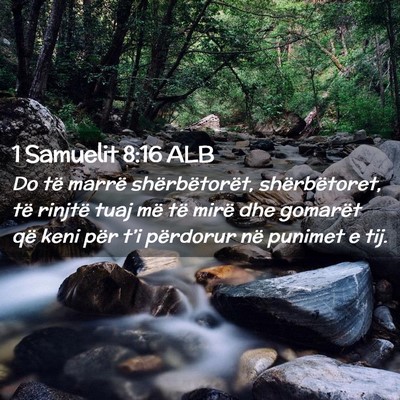 Picture 02 - 1 Samuelit 8:16 ALB - Do të marrë shërbëtorët, shërbëtoret, të - Bible Verse Picture