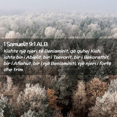 Picture 02 - 1 Samuelit 9:1 ALB - Kishte një njeri të Beniaminit, që quhej Kish, - Bible Verse Picture