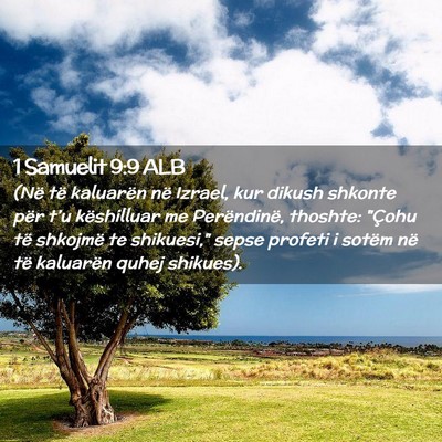 Picture 02 - 1 Samuelit 9:9 ALB - (Në të kaluarën në Izrael, kur dikush shkonte - Bible Verse Picture