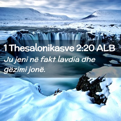 Picture 02 - 1 Thesalonikasve 2:20 ALB - Ju jeni në fakt lavdia dhe gëzimi - Bible Verse Picture