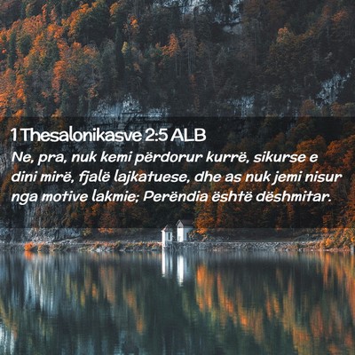 Picture 02 - 1 Thesalonikasve 2:5 ALB - Ne, pra, nuk kemi përdorur kurrë, sikurse e - Bible Verse Picture