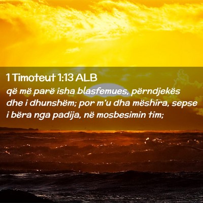 Picture 02 - 1 Timoteut 1:13 ALB - që më parë isha blasfemues, përndjekës dhe i - Bible Verse Picture