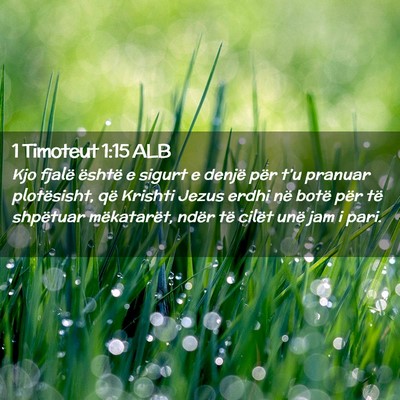 Picture 02 - 1 Timoteut 1:15 ALB - Kjo fjalë është e sigurt e denjë për t’u - Bible Verse Picture