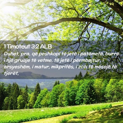 Picture 02 - 1 Timoteut 3:2 ALB - Duhet, pra, që peshkopi të jetë i patëmetë, - Bible Verse Picture