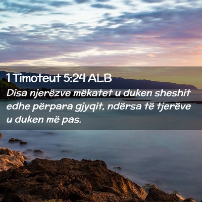 Picture 02 - 1 Timoteut 5:24 ALB - Disa njerëzve mëkatet u duken sheshit edhe - Bible Verse Picture